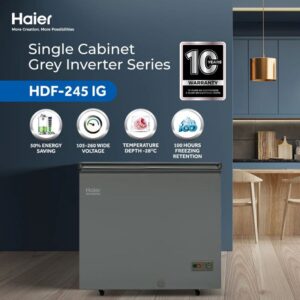Haier Single-Door - HDF-245 IG - Inverter Series Deep Freezer