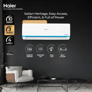 Haier CSU-19HF 1.5 Ton Heat and Cool DC Inverter Air Conditioner