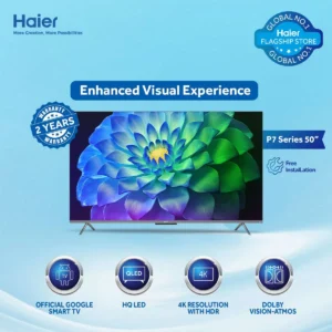 Haier H50S800UX PRO 50 Inch QLED 4K Google TV first view