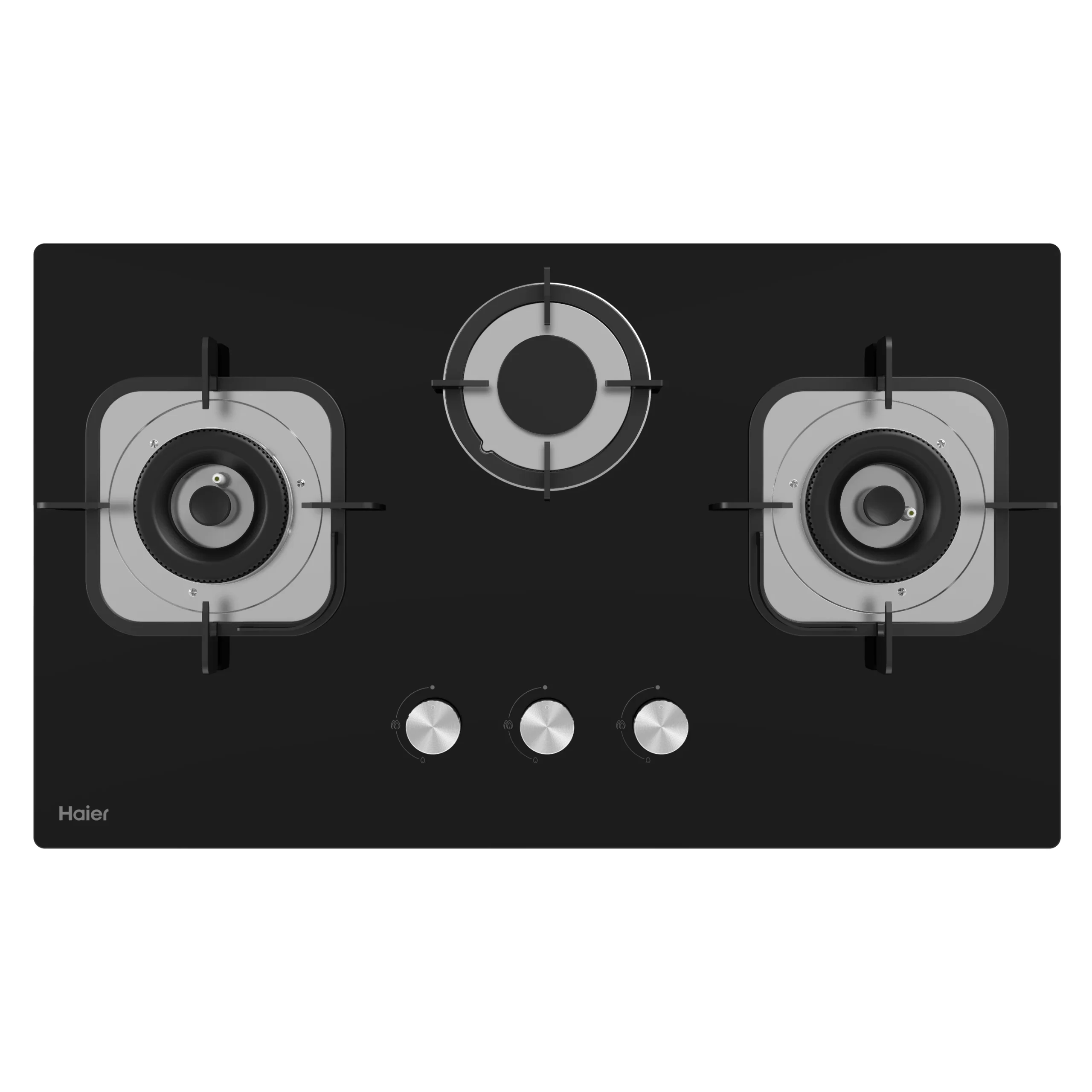 Haier HCC-6321DGG-N 3 Burner Kitchen Gas Hob front view
