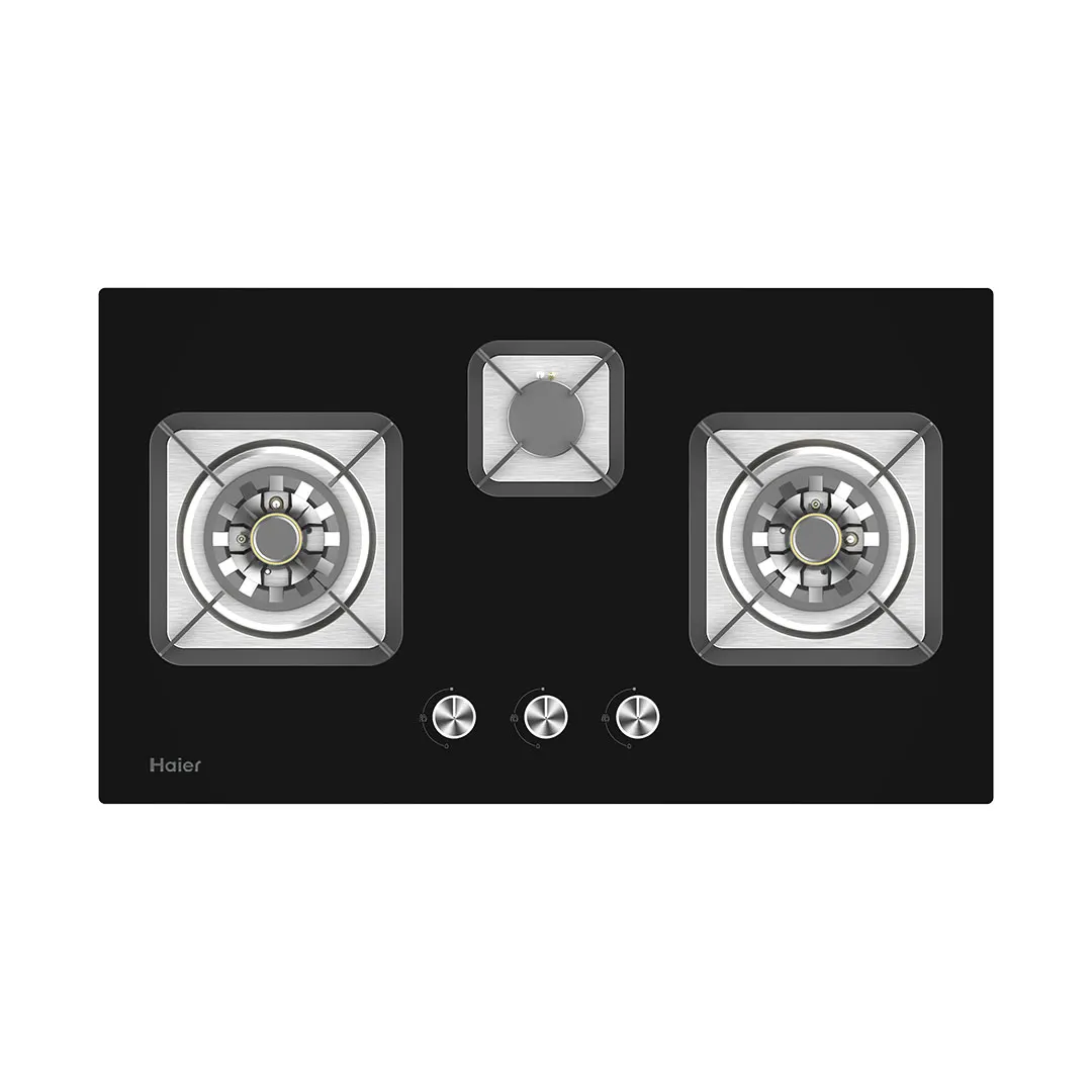 Haier HCC-Q67366-L 3 Burner LPG Gas Hob front view