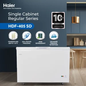 Haier HDF-405SD 14.3 CFT Single Door Deep Freezer