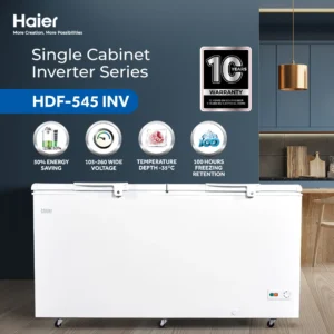 Haier HDF-545INV 19.2 CFT Double Door Inverter Deep Freezer