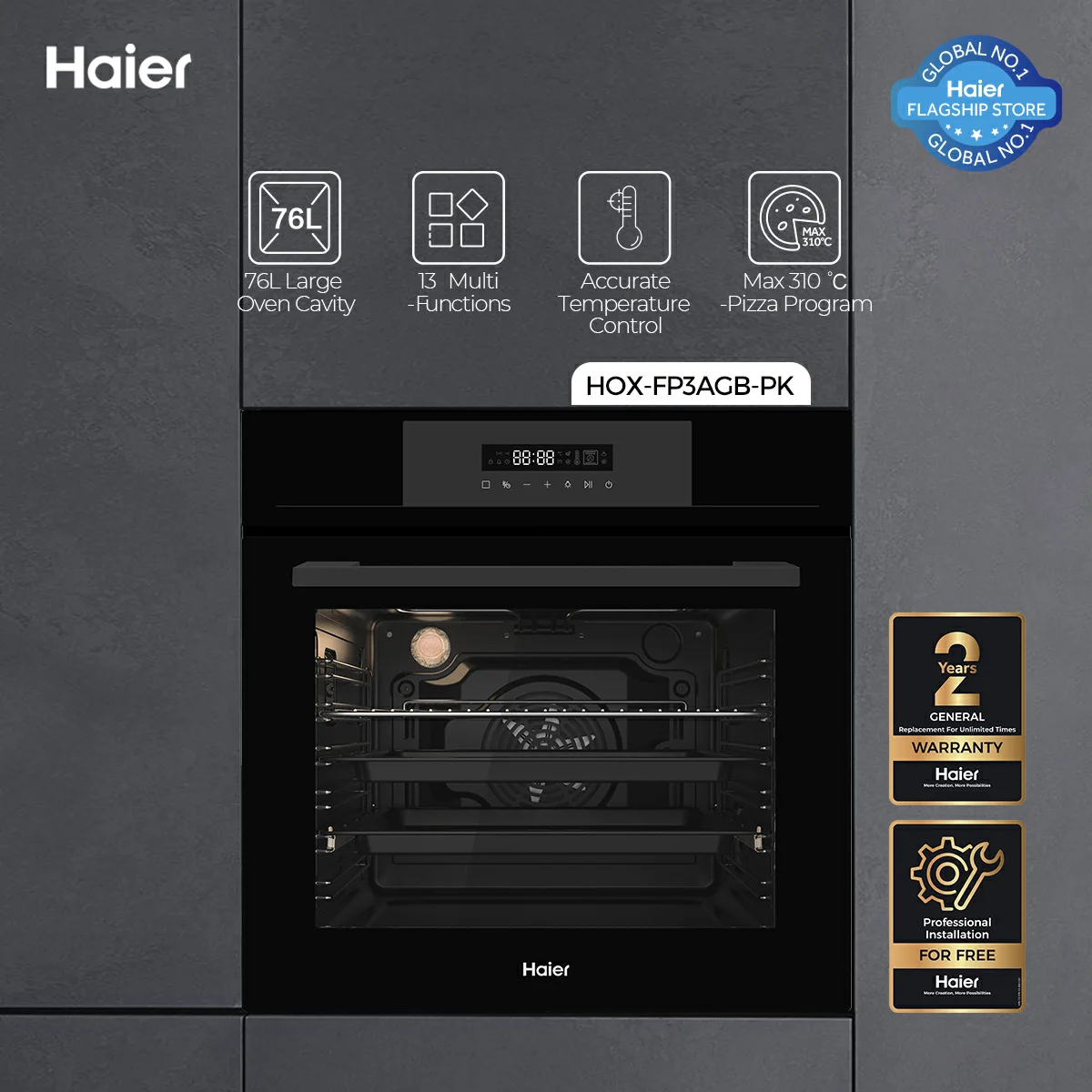 Haier HOX-FP3AGB 76L Built-in Oven
