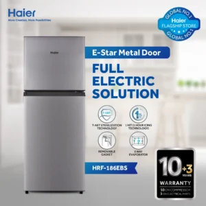 Haier HRF-186 EBS Refrigerator – 6.5 CFT Metal Door first view