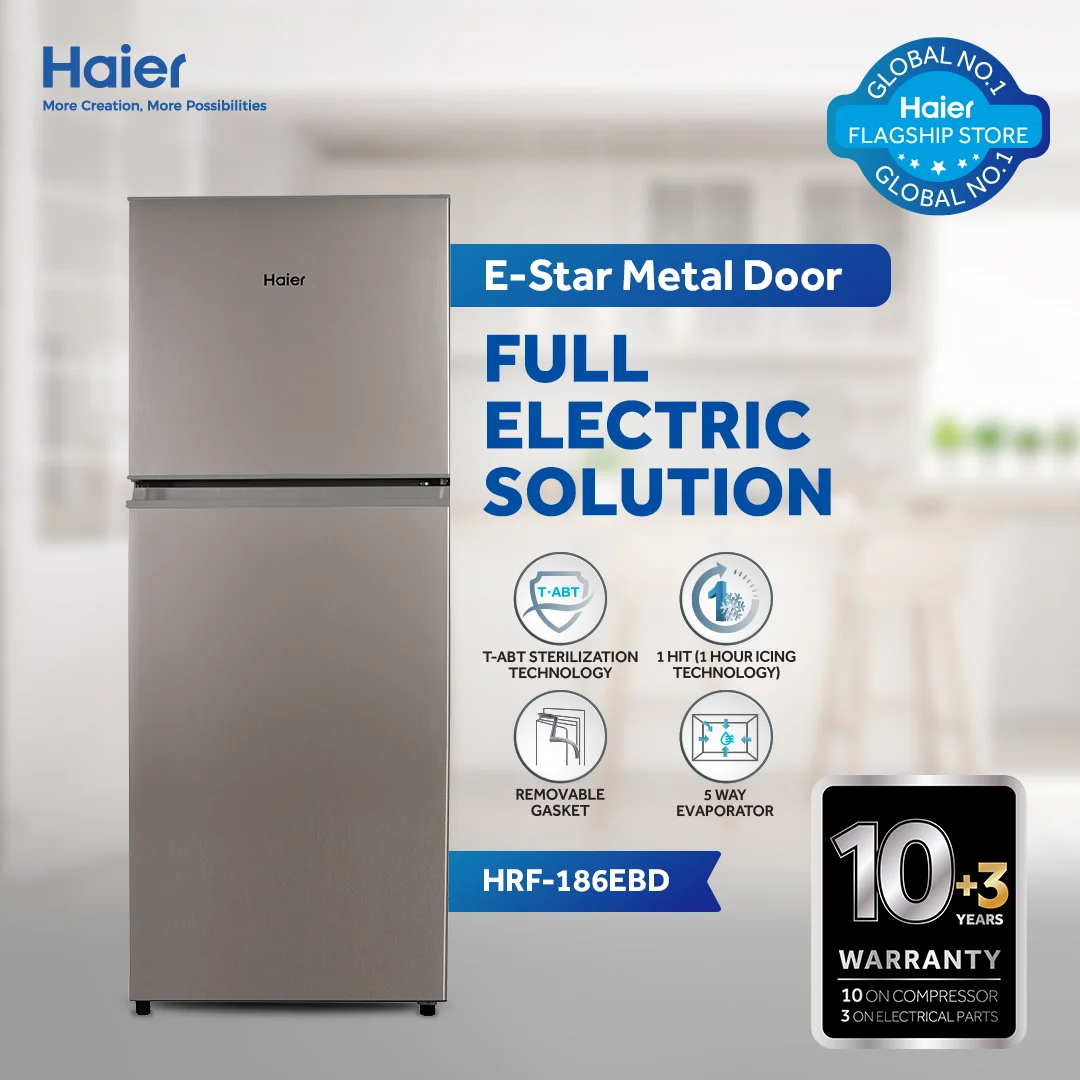 Haier HRF-186 EBS Refrigerator – 6.5 CFT Metal Door - Image 4