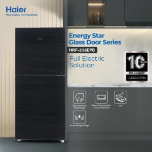 Haier HRF-216 EPR Refrigerator – 7.5 CFT E-Star Glass Door first view