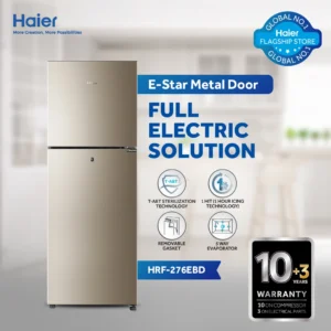 Haier HRF-276 EBS Refrigerator – 10 CFT E-Star Metal Door first view