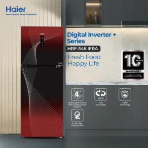 Haier HRF-346 IFRA Refrigerator – 12 CFT Digital Inverter