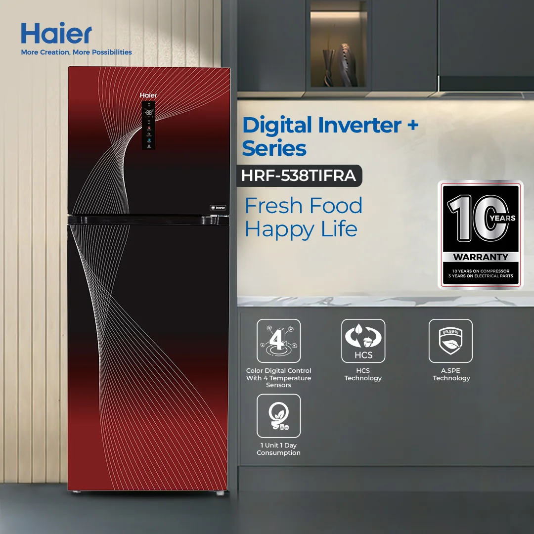 Haier HRF-538 IFRA Refrigerator – 19 CFT Digital Inverter second features third features