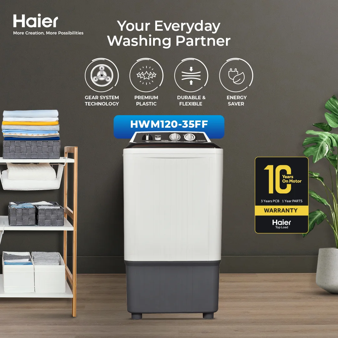 Haier HWM120-35FF 12KG Single Tub Washing Machine