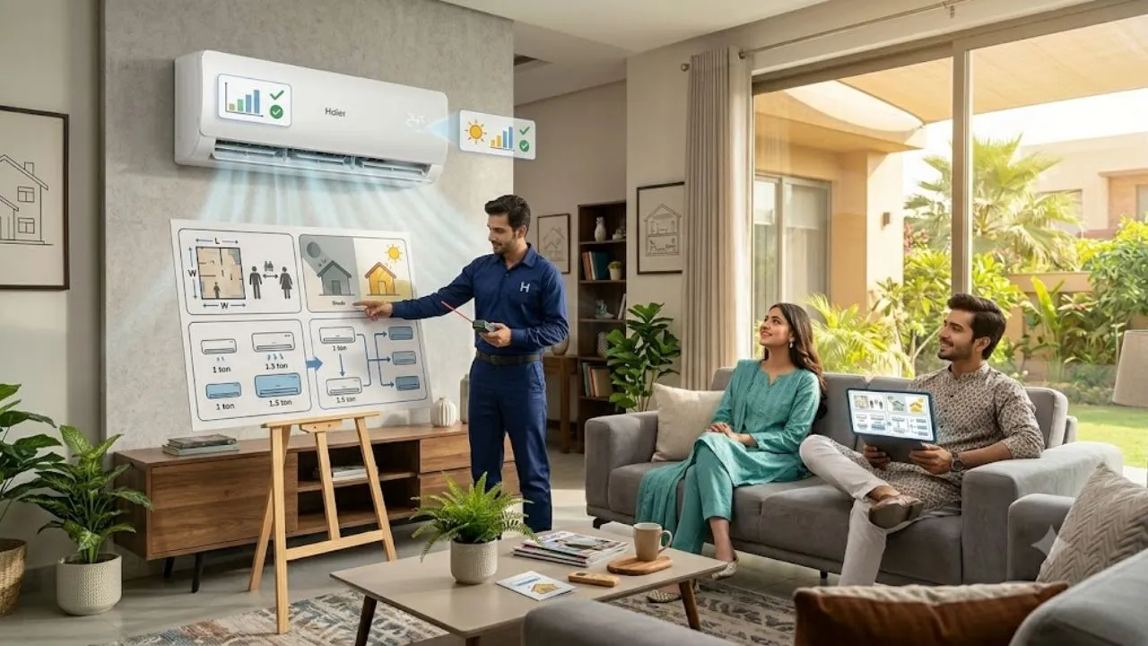 Haier AC Tonnage with Room Dimensions Complete Sizing Guide for Pakistani Homes