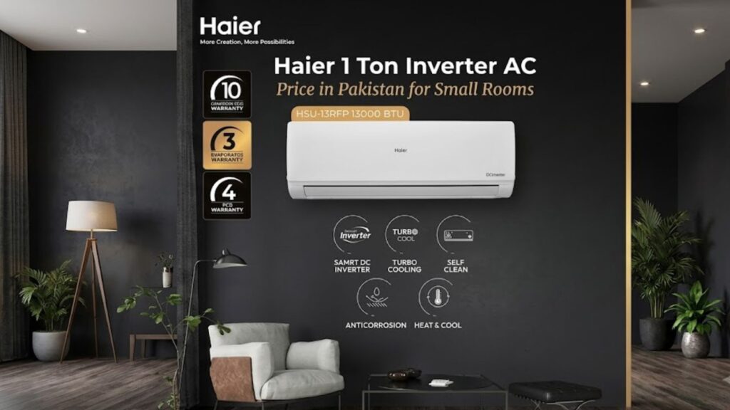 Haier 1 Ton Inverter AC Price in Pakistan for Small Rooms