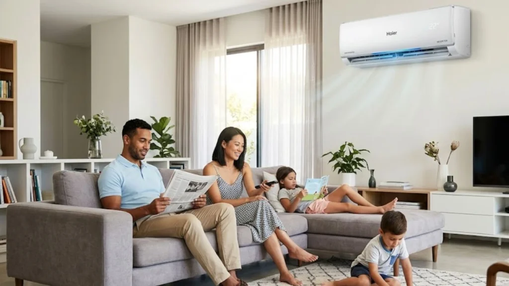 Haier inverter AC 1.5 Ton providing energy-efficient cooling