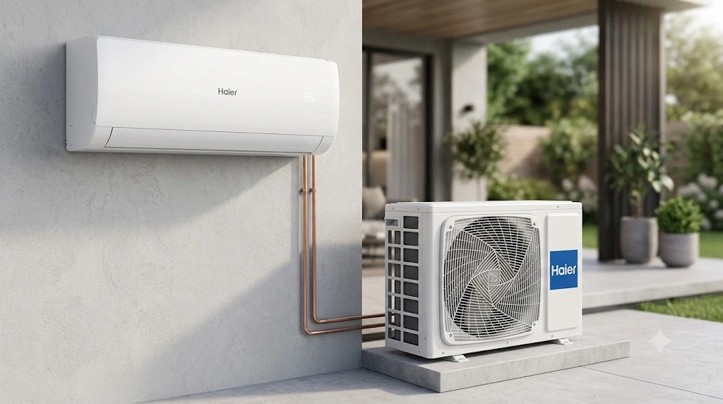 Haier one ton AC inverter model with energy saving technology