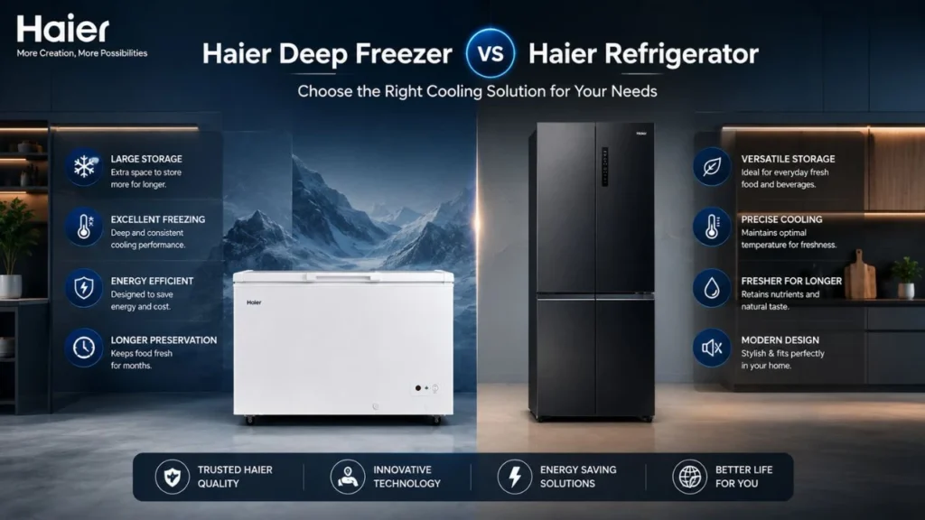 Haier Deep Freezer vs Haier Refrigerator