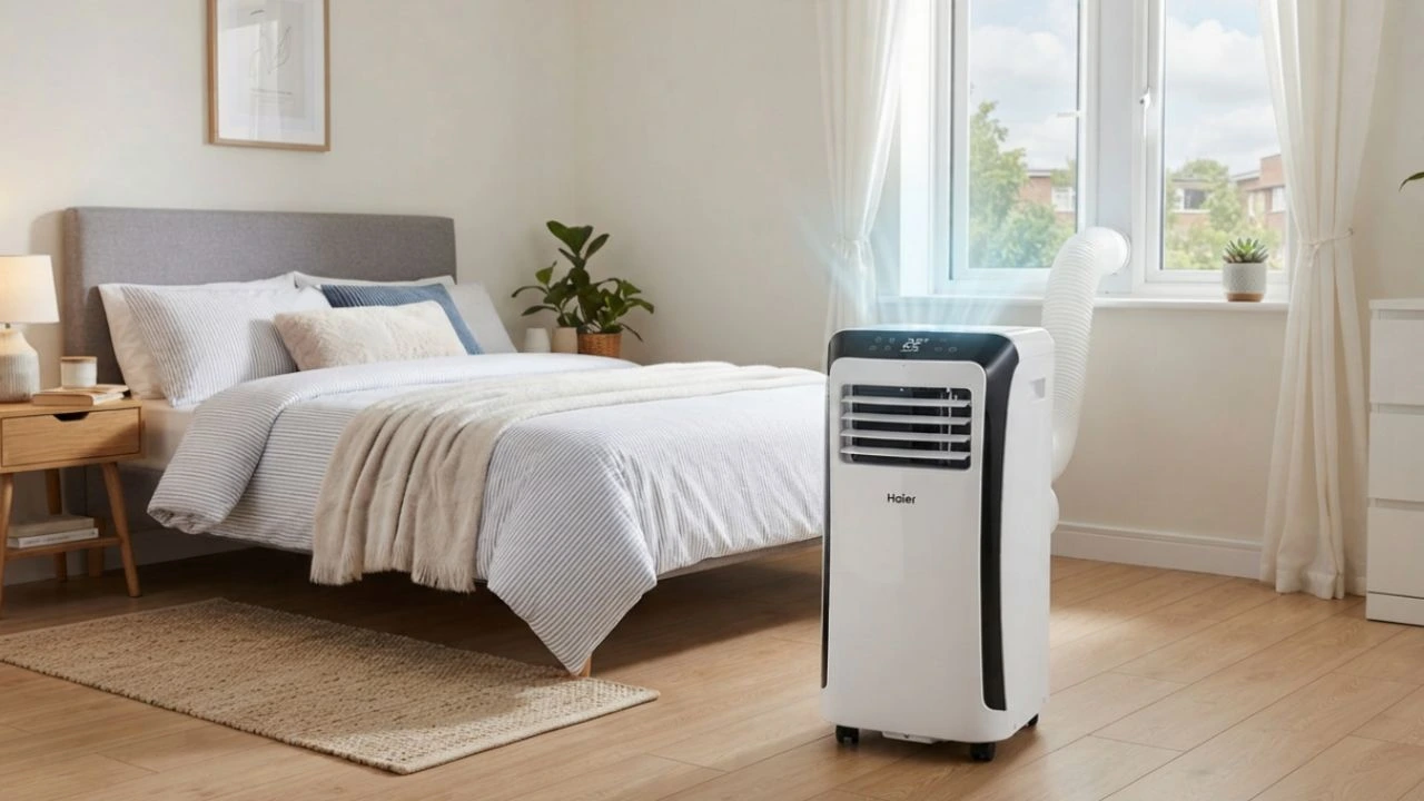 Haier portable air conditioner in a modern room