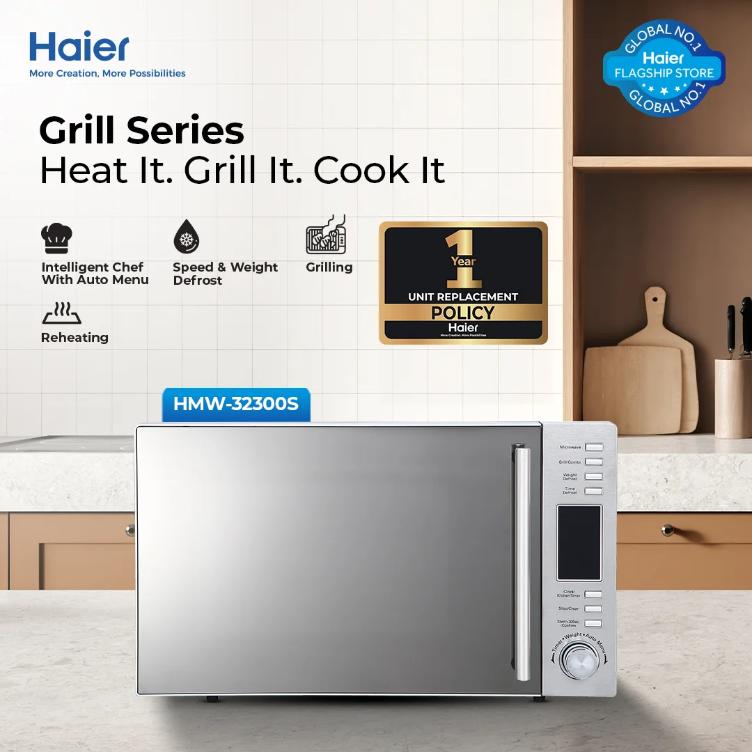 Haier HMW-32300S 32L Grill Microwave