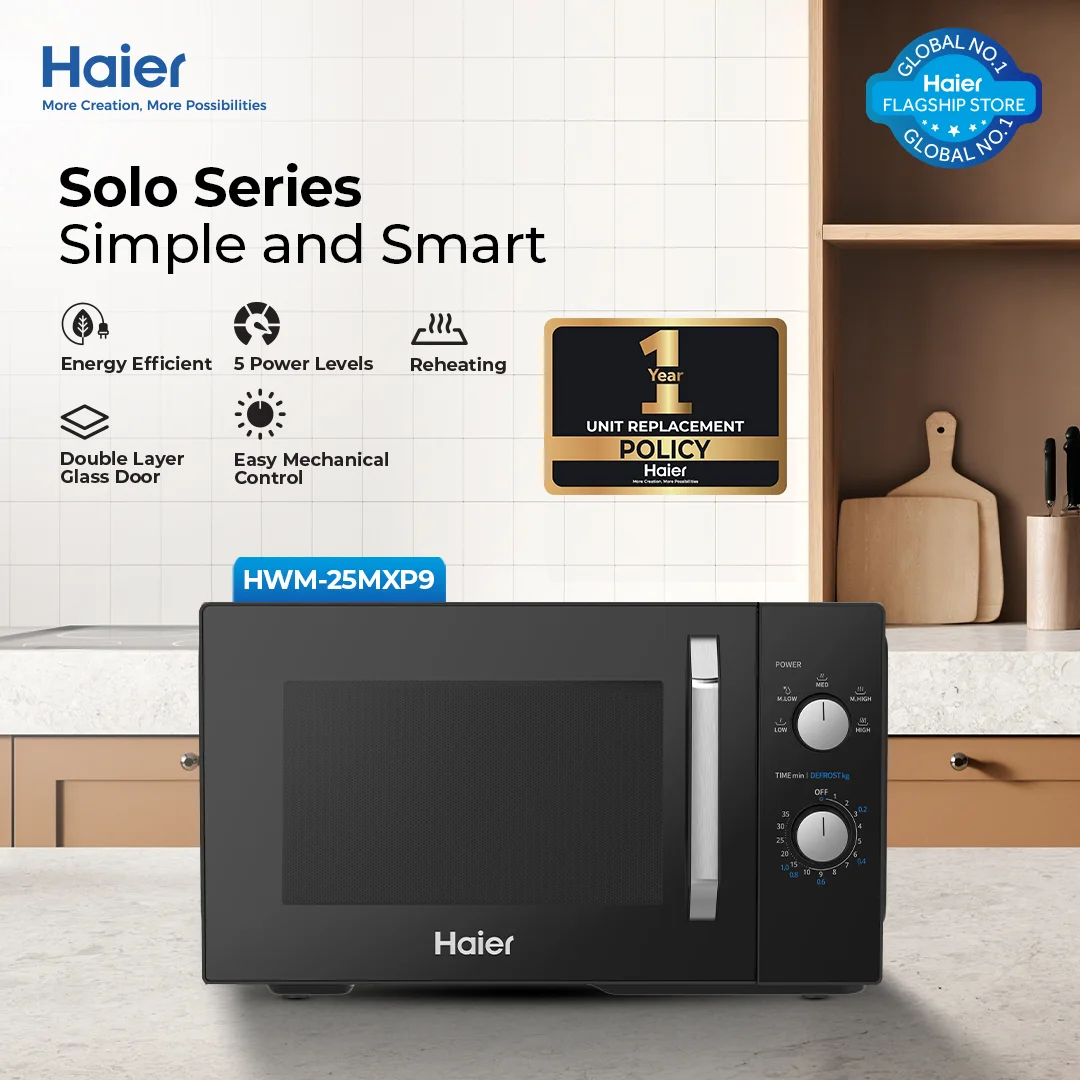 Haier HWM-25MXP9 25L Solo Microwave Oven